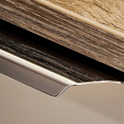 Garnero Arredamenti Mobile Bagno Sospeso-Mobile bagno sospeso 120cm 2 cassettoni e 2 cassetti attrezzati grigio quercia Serif