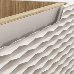 Garnero Arredamenti Mobile Bagno Sospeso-Mobile bagno sospeso 70cm 2 cassetti beige rovere Swim Beige - Rovere