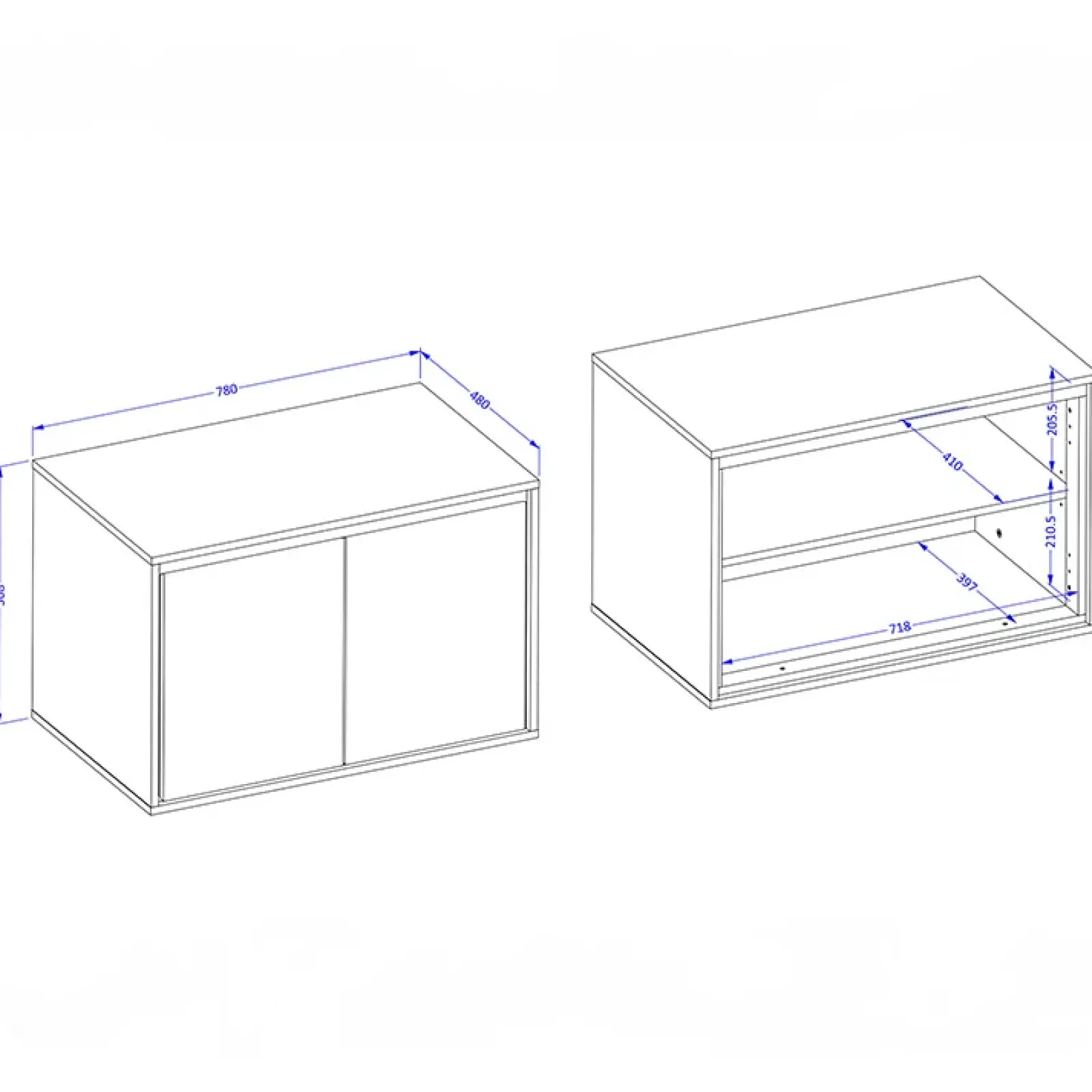 Garnero Arredamenti Mobile Bagno Sospeso-Mobile bagno sospeso 78cm 2 ante nero Linda Bianco Lucido