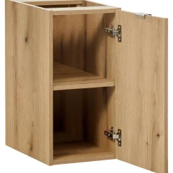 Garnero Arredamenti Mobile Bagno Sospeso-Mobile bagno sospeso 90cm 2 cassetti 1 anta rovere nero Rovery Rovere - Nero