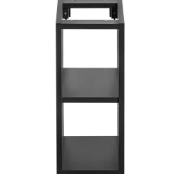 Garnero Arredamenti Mobile Bagno Sospeso-Mobile bagno sospeso 80cm 1 cassettone e 1 cassetto attrezzato e 2 vani nero Serif