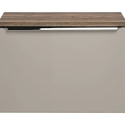 Garnero Arredamenti Mobile Bagno Sospeso-Mobile bagno sospeso 60cm 1 cassettone e 1 cassetto attrezzato grigio quercia Serif