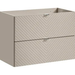 Garnero Arredamenti Mobile Bagno Sospeso-Mobile bagno sospeso 80cm 2 cassetti beige cashmere Neutry