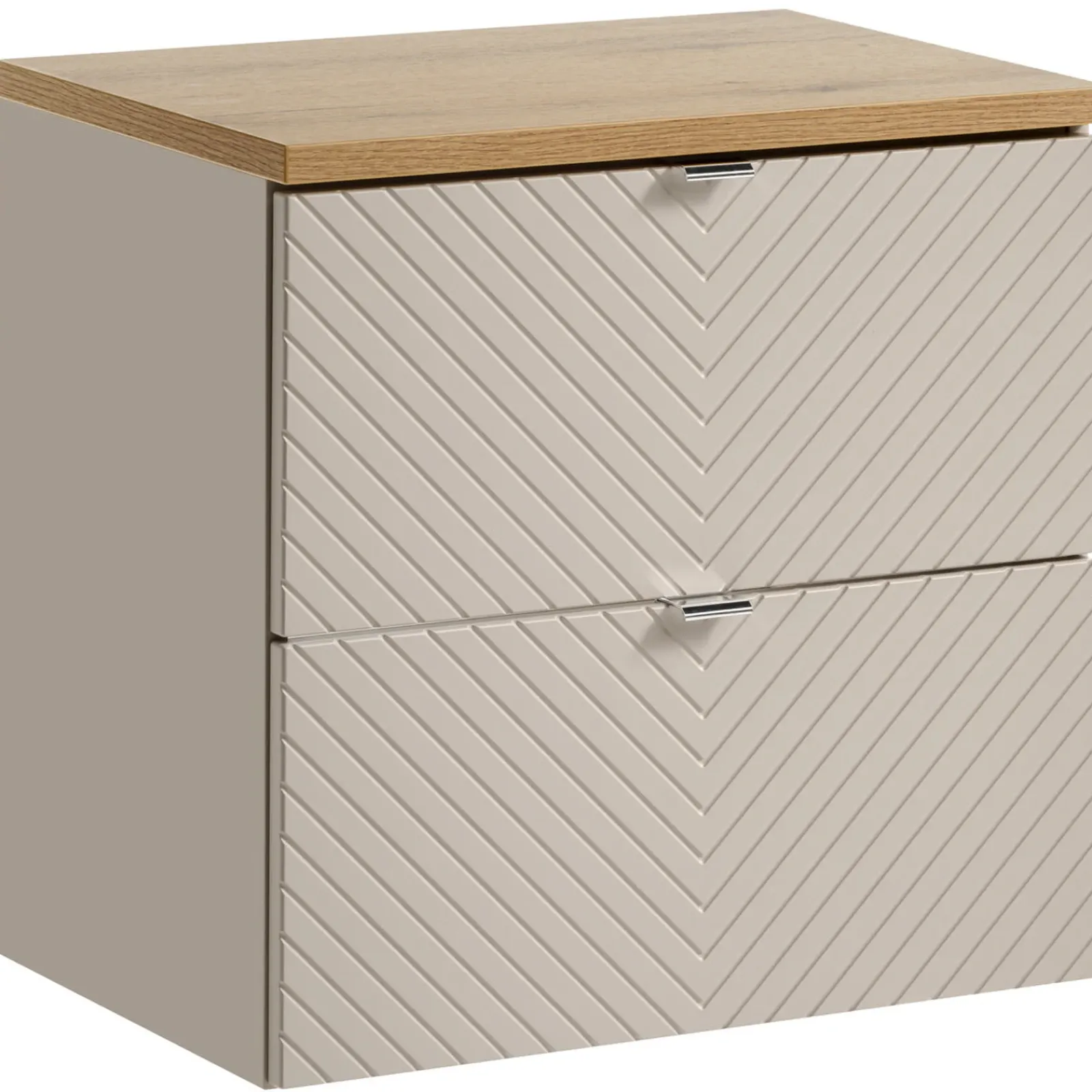 Garnero Arredamenti Mobile Bagno Sospeso-Mobile bagno sospeso 60cm 2 cassetti beige cashmere Neutry