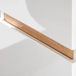 Garnero Arredamenti Mobile Bagno Sospeso-Mobile bagno sospeso 94cm 2 cassetti attrezzati bianco rovere Dual