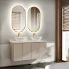 Garnero Arredamenti Mobile Bagno Sospeso-Mobile bagno sospeso 120cm 4 ante beige cashmere Neutry