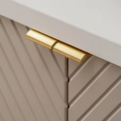 Garnero Arredamenti Mobile Bagno Sospeso-Mobile bagno sospeso 120cm 4 ante beige cashmere Neutry