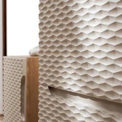 Garnero Arredamenti Mobile Bagno Sospeso-Mobile bagno sospeso 60cm 2 cassetti beige rovere Swim Beige - Rovere