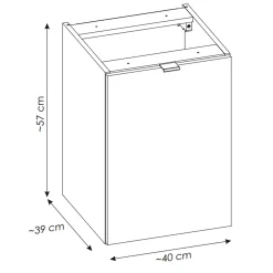 Garnero Arredamenti Mobile Bagno Sospeso-Mobile bagno sospeso 140cm 4 cassetti e portabiancheria Rovery Rovere