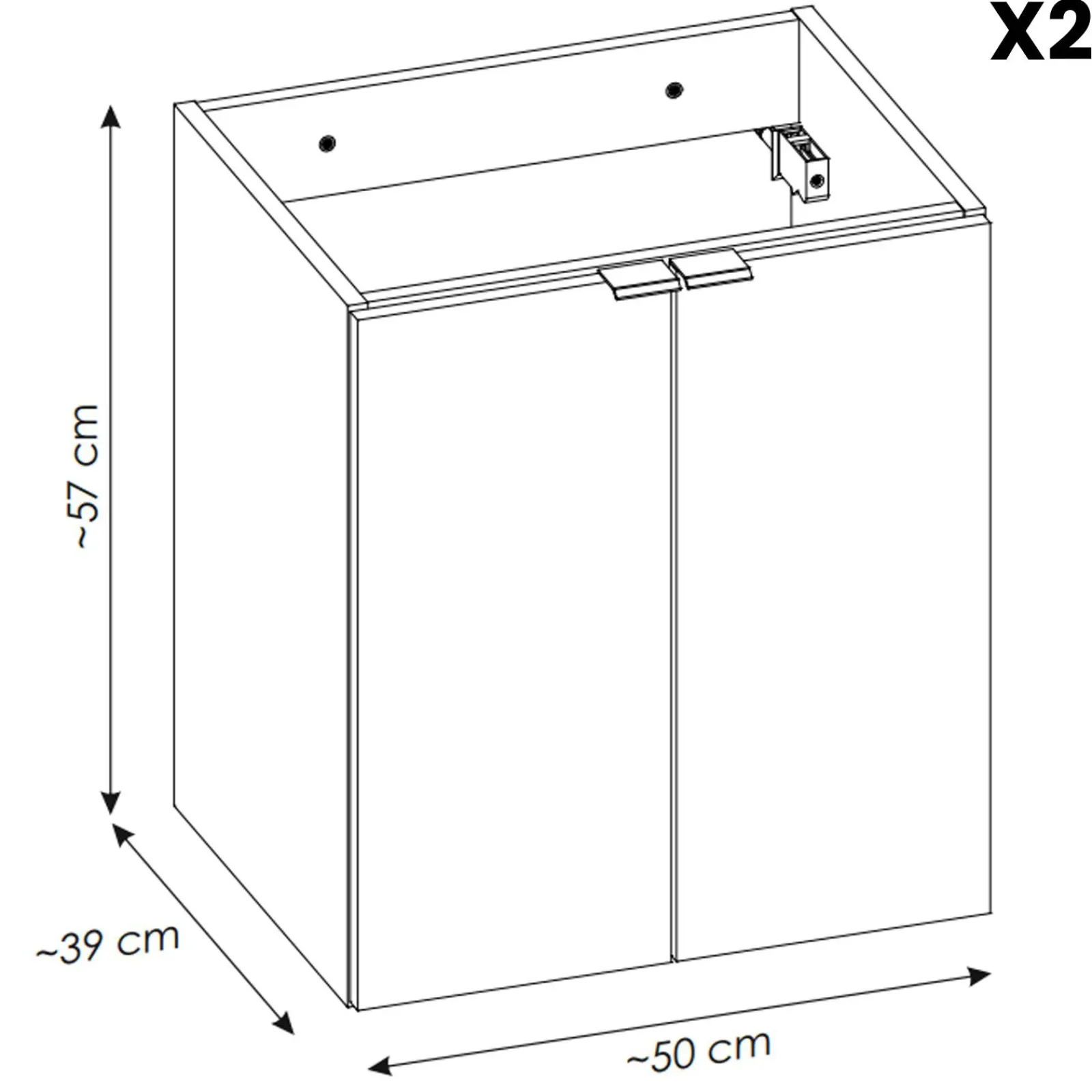 Garnero Arredamenti Mobile Bagno Sospeso-Mobile bagno sospeso 100cm 4 ante Rovery Rovere