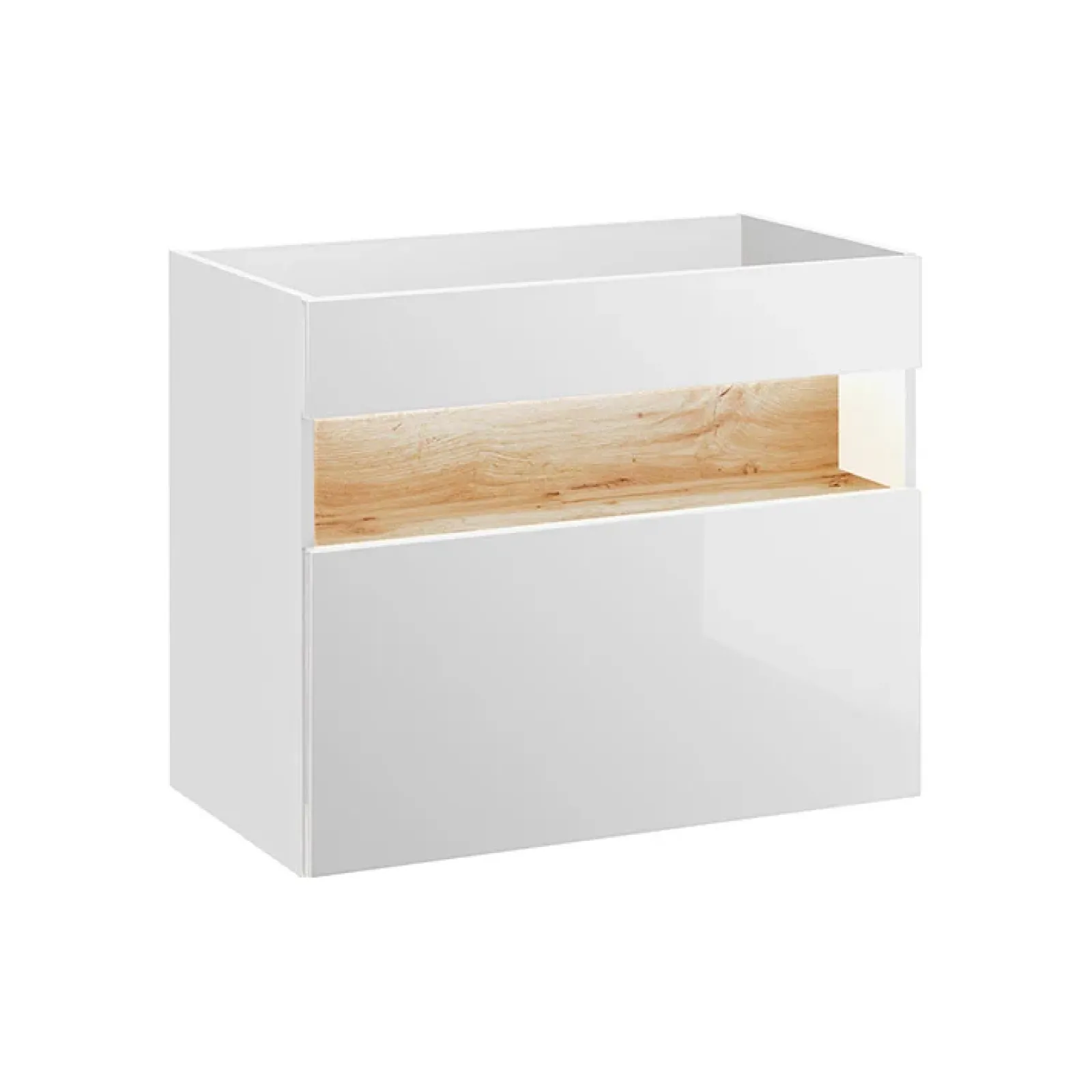 Garnero Arredamenti Mobile Bagno Sospeso-Mobile bagno sospeso 80cm bianco rovere Jachal