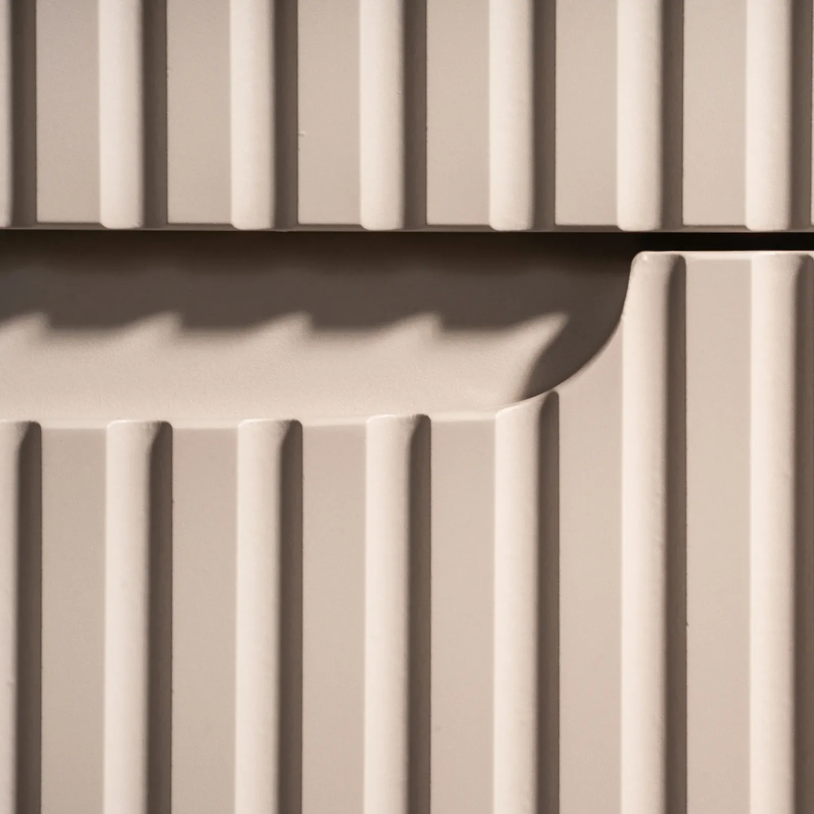 Garnero Arredamenti Mobile Bagno Sospeso-Mobile bagno sospeso 80cm cannettato con lavabo 2 cassetti Cleany Beige