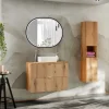 Garnero Arredamenti Mobile Bagno Sospeso-Mobile bagno sospeso 80cm con colonna rovere Rovery