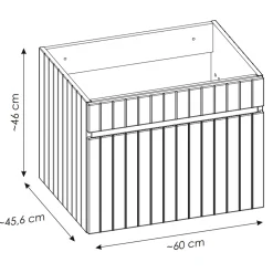 Garnero Arredamenti Mobile Bagno Sospeso-Mobile bagno sospeso 80cm cannettato 1 cassettone e vani rosa Autentic
