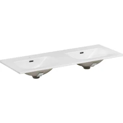 Garnero Arredamenti Mobile Bagno Sospeso-Mobile bagno sospeso 120cm con 2 lavabi da incasso quercia antracite Limpid