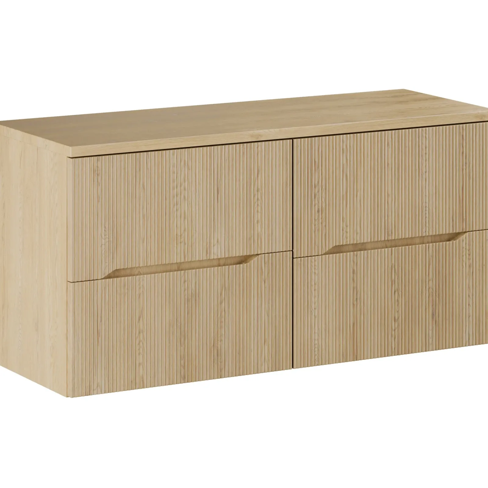 Garnero Arredamenti Mobile Bagno Sospeso-Mobile bagno sospeso 120cm cannettato rovere Pretty