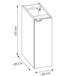 Garnero Arredamenti Mobile Bagno Sospeso-Mobile bagno sospeso 140cm cannettato 4 cassetti beige rovere Cleany Beige - Rovere