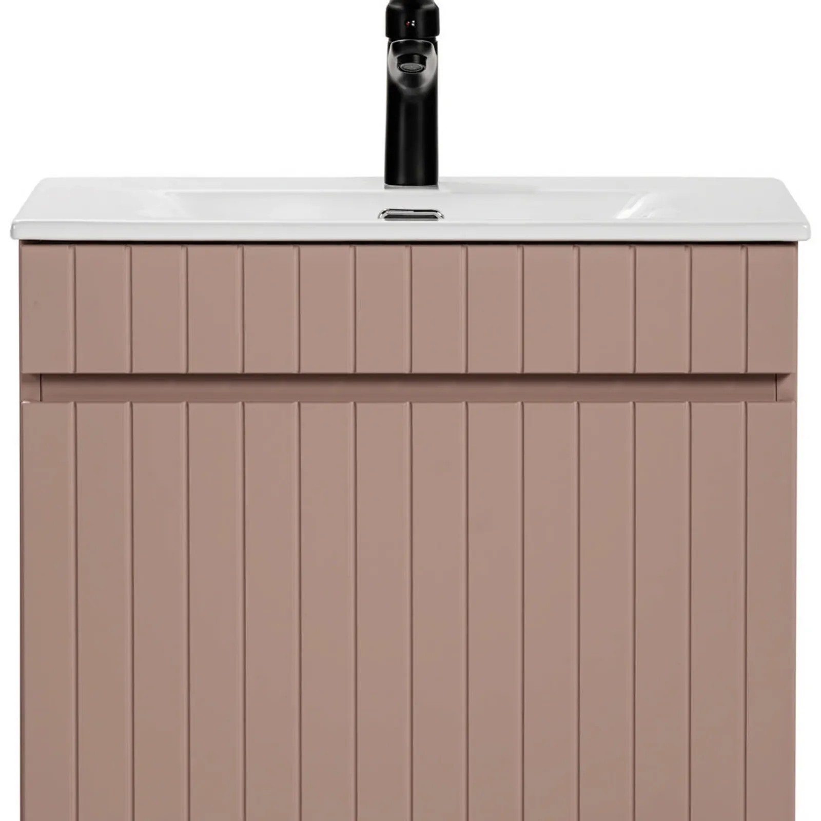 Garnero Arredamenti Mobile Bagno Sospeso-Mobile bagno sospeso 60cm cannettato con lavabo 1 cassettone Autentic Rosa