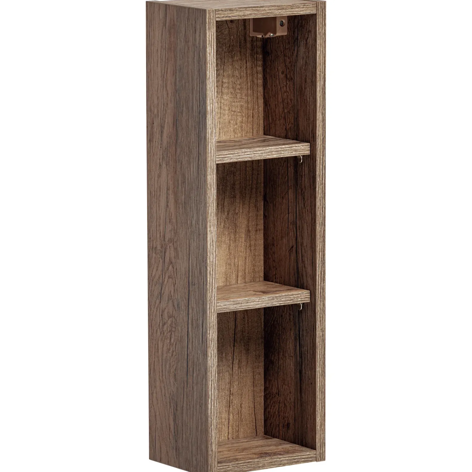 Garnero Arredamenti Mobile Bagno Sospeso-Mobile bagno sospeso 80cm con lavabo, mobile specchio e colonna grigio quercia Serif