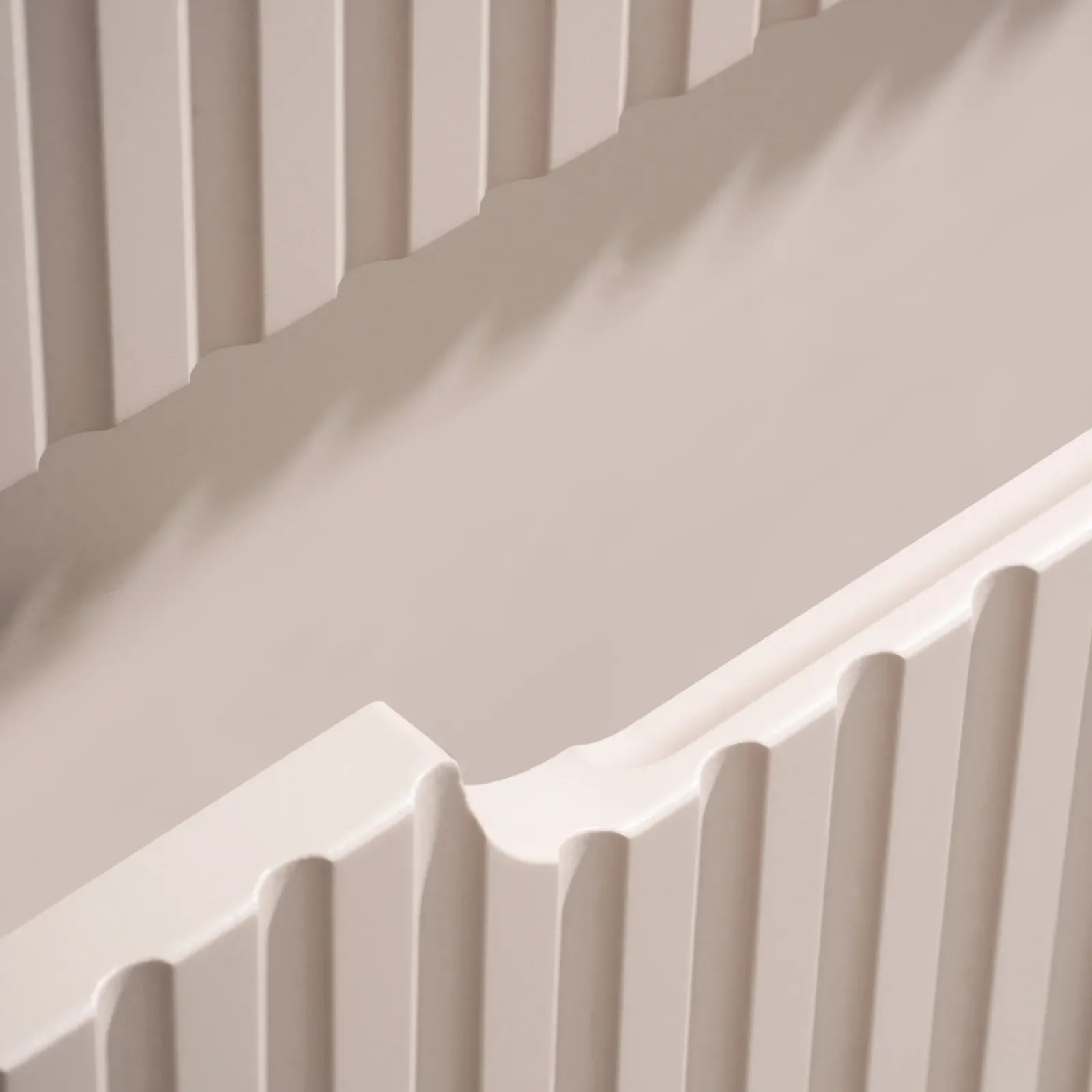 Garnero Arredamenti Mobile Bagno Sospeso-Mobile bagno sospeso 120cm cannettato 4 cassetti rovere Cleany Beige