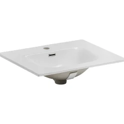 Garnero Arredamenti Mobile Bagno Sospeso-Mobile bagno sospeso 60cm con lavabo da incasso 2 ante beige rovere Swim