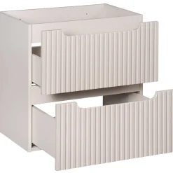 Garnero Arredamenti Mobile Bagno Sospeso-Mobile bagno sospeso 60cm cannettato 2 cassetti rovere Cleany Beige