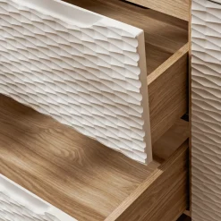 Garnero Arredamenti Mobile Bagno Sospeso-Mobile bagno sospeso 120cm con lavabo da incasso beige rovere Swim Beige - Rovere