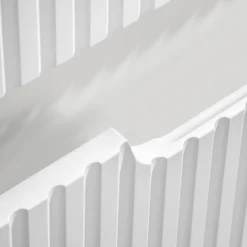 Garnero Arredamenti Mobile Bagno Sospeso-Mobile bagno sospeso 60cm cannettato 2 cassetti bianco rovere Cleany Bianco Opaco