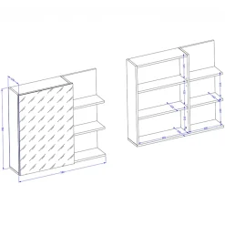 Garnero Arredamenti Mobile Bagno Sospeso-Mobile bagno sospeso 78cm con specchio e colonna nero Linda Tortora