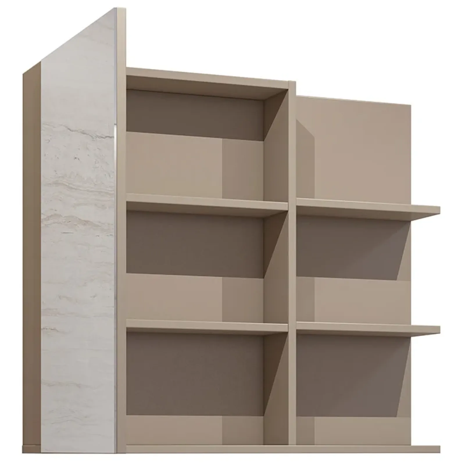 Garnero Arredamenti Mobile Bagno Sospeso-Mobile bagno sospeso 78cm con specchio e colonna nero Linda Tortora