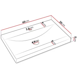 Garnero Arredamenti Mobile Bagno Sospeso-Mobile bagno sospeso 60cm con lavabo, specchio e 2 colonne chiaro Luz Rovere