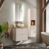 Garnero Arredamenti Mobile Bagno Sospeso-Mobile bagno sospeso 60cm con colonna beige cashmere Neutry