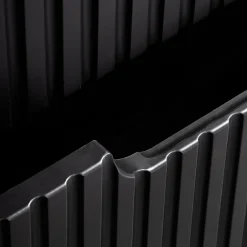 Garnero Arredamenti Mobile Bagno Sospeso-Mobile bagno sospeso 120cm cannettato 4 cassetti rovere Cleany Nero