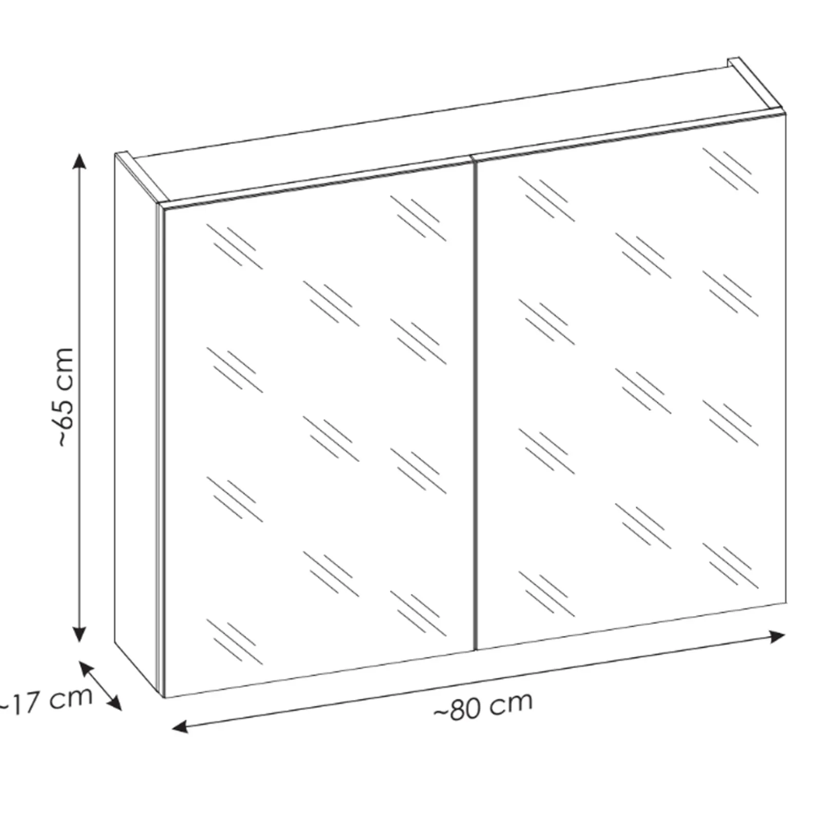 Garnero Arredamenti Mobile Bagno Sospeso-Mobile bagno sospeso 180cm con 2 lavabi, 2 mobili specchio e colonna grigio quercia Serif