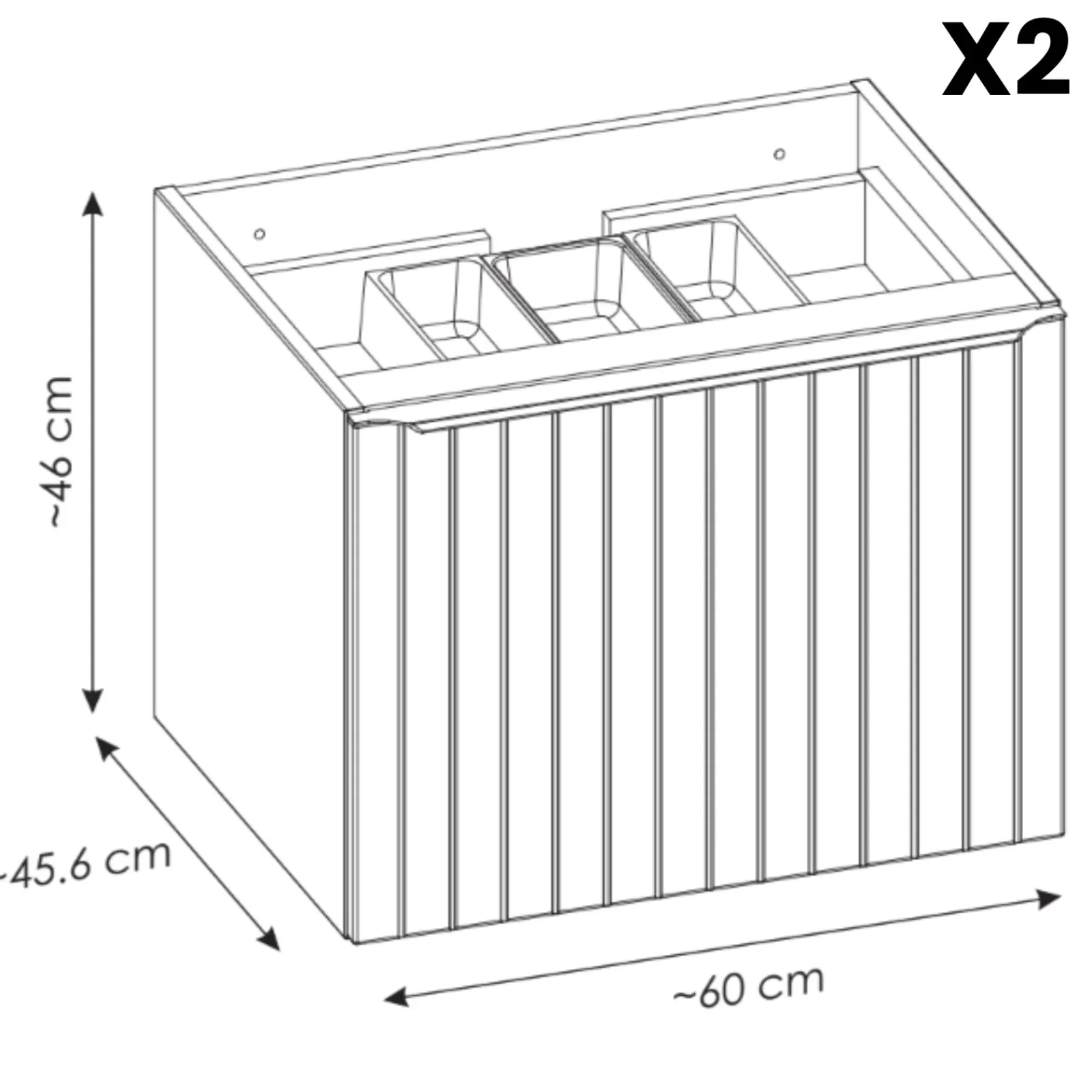 Garnero Arredamenti Mobile Bagno Sospeso-Mobile bagno sospeso 120cm con 2 lavabi, 2 specchi e colonna cannettato blu Deep