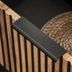 Garnero Arredamenti Mobile Bagno Sospeso-Mobile bagno sospeso 40cm cm con lavabo quercia antracite Limpid