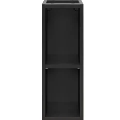 Garnero Arredamenti Mobile Bagno Sospeso-Mobile bagno sospeso 80cm cm con lavabo, specchio, colonna e cubotti quercia antracite Limpid