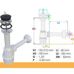 Garnero Arredamenti Mobile Bagno Sospeso-Mobile bagno sospeso 60cm con lavabo, specchio e 2 colonne grigio lucido bianco Luz Grigio - Bianco Lucido