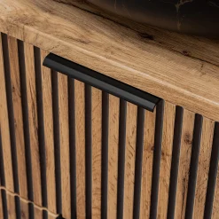 Garnero Arredamenti Mobile Bagno Sospeso-Mobile bagno sospeso 100cm cm con lavabo, specchio, colonna e cubotti quercia antracite Limpid