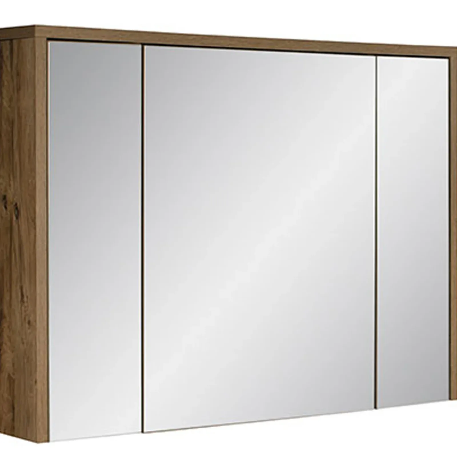 Garnero Arredamenti Mobile Bagno Sospeso-Mobile bagno sospeso 100cm con lavabo, mobile specchio e colonna rovere antracite Stony