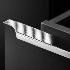 Garnero Arredamenti Mobile Bagno Sospeso-Mobile bagno sospeso 140cm con 2 lavabi, specchio e colonna nero Serif