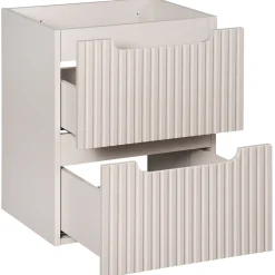 Garnero Arredamenti Mobile Bagno Sospeso-Mobile bagno sospeso 50cm cannettato 2 cassetti rovere Cleany Beige