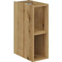 Garnero Arredamenti Mobile Bagno Sospeso-Mobile bagno sospeso 80cm cannettato 2 cassetti e vani bianco rovere Cleany Bianco Opaco