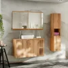 Garnero Arredamenti Mobile Bagno Sospeso-Mobile bagno sospeso 80cm con colonna rovere Rovery
