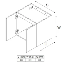 Garnero Arredamenti Mobile Bagno Sospeso-Mobile bagno sospeso 90cm con lavabo da incasso beige rovere Swim Beige - Rovere