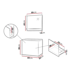 Garnero Arredamenti Mobile Bagno Sospeso-Mobile bagno sospeso 60cm con lavabo e specchio serigrafato bianco Baden 10 Bianco Lucido