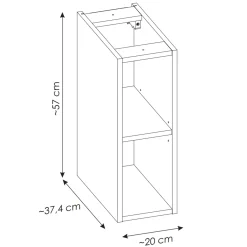 Garnero Arredamenti Mobile Bagno Sospeso-Mobile bagno sospeso 100cm con 2 lavabi, 4 cassetti e colonna rovere Rovery
