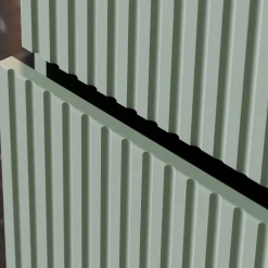 Garnero Arredamenti Mobile Bagno Sospeso-Mobile bagno sospeso 50cm cannettato 2 cassetti verde salvia rovere Greeny