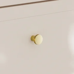 Garnero Arredamenti Mobile Bagno Sospeso-Mobile bagno sospeso fresato 80cm con lavabo 2 cassetti beige Sand