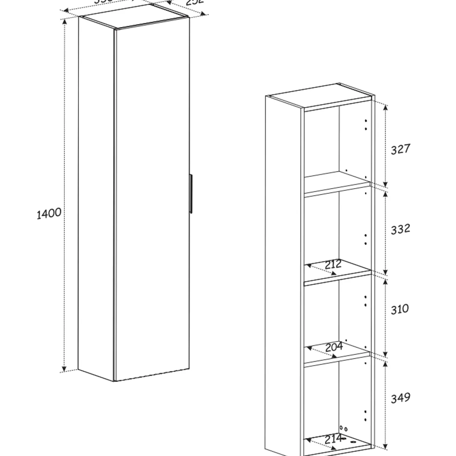 Garnero Arredamenti Mobile Bagno Sospeso-Mobile bagno sospeso fresato 120cm con colonna beige Sand